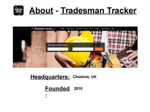 Free Listing on Tradesman Tracker