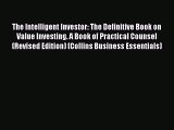 PDF The Intelligent Investor: The Definitive Book on Value Investing. A Book of Practical Counsel