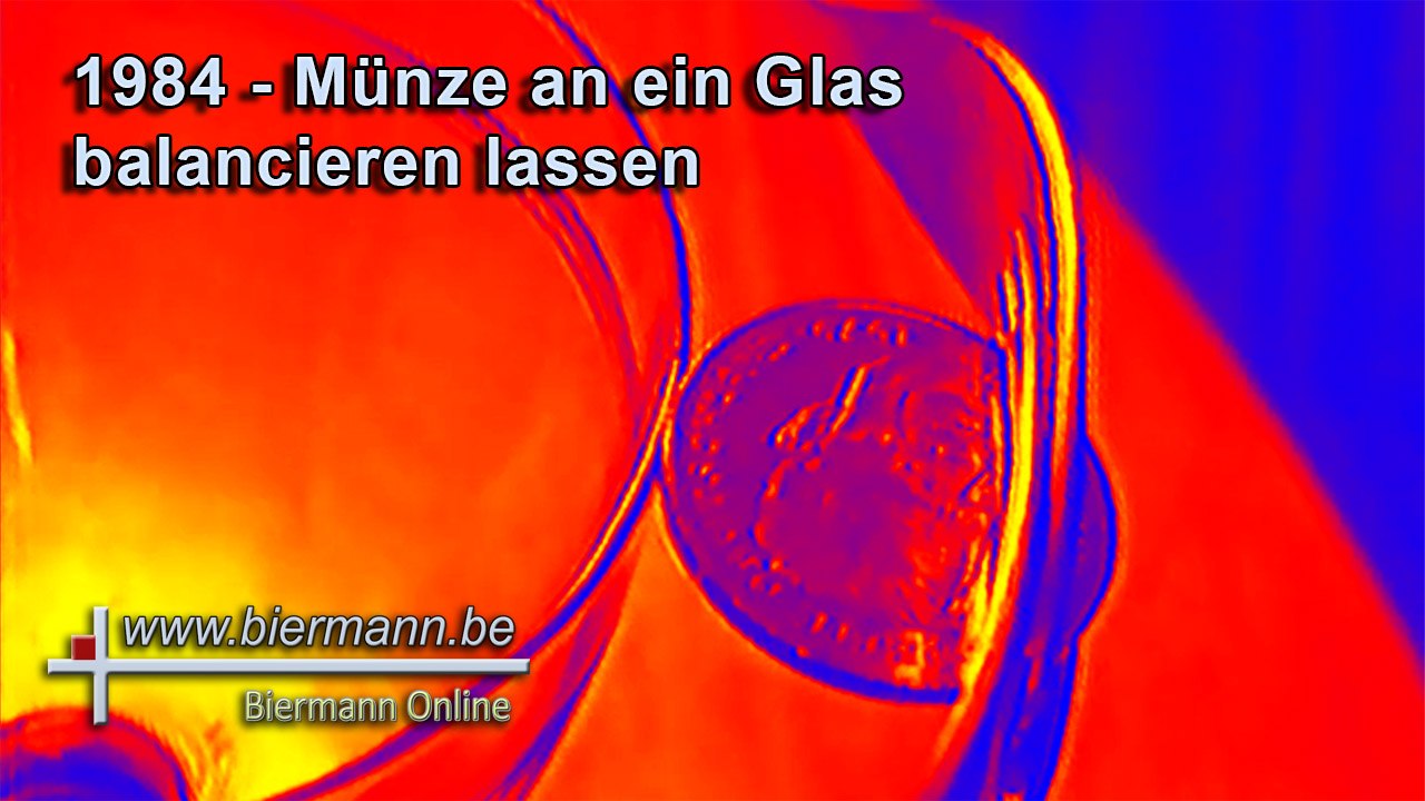 1984 Glas und Markstück