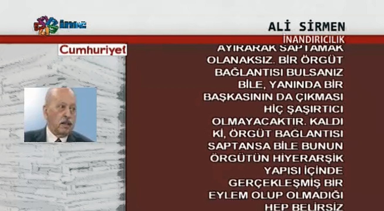 Ali Sirmen Cumhuriyet Gazetesi ( INANDIRICILIK )