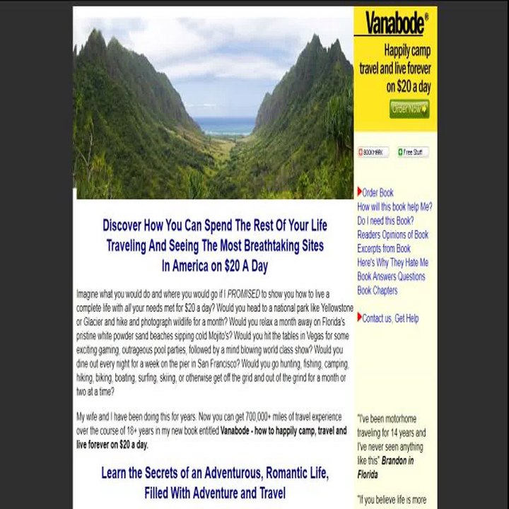 "The Vanabode Camp, Travel And Live Forever On $20 A Day"