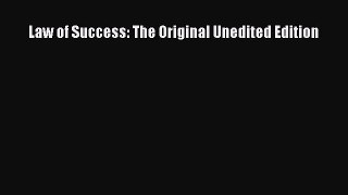 PDF Law of Success: The Original Unedited Edition Free Books