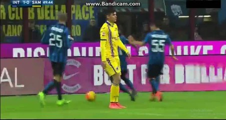 Felipe Melo Hits The Post - Inter 1-0 Sampdoria 20-02-2016