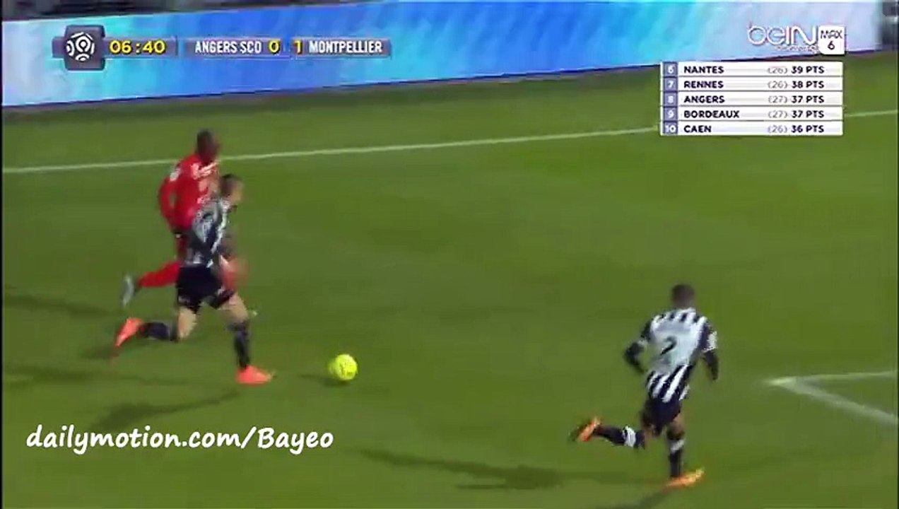 But de mustafa yatabare à la 9' pour Montpellier 2-0 face à Angers