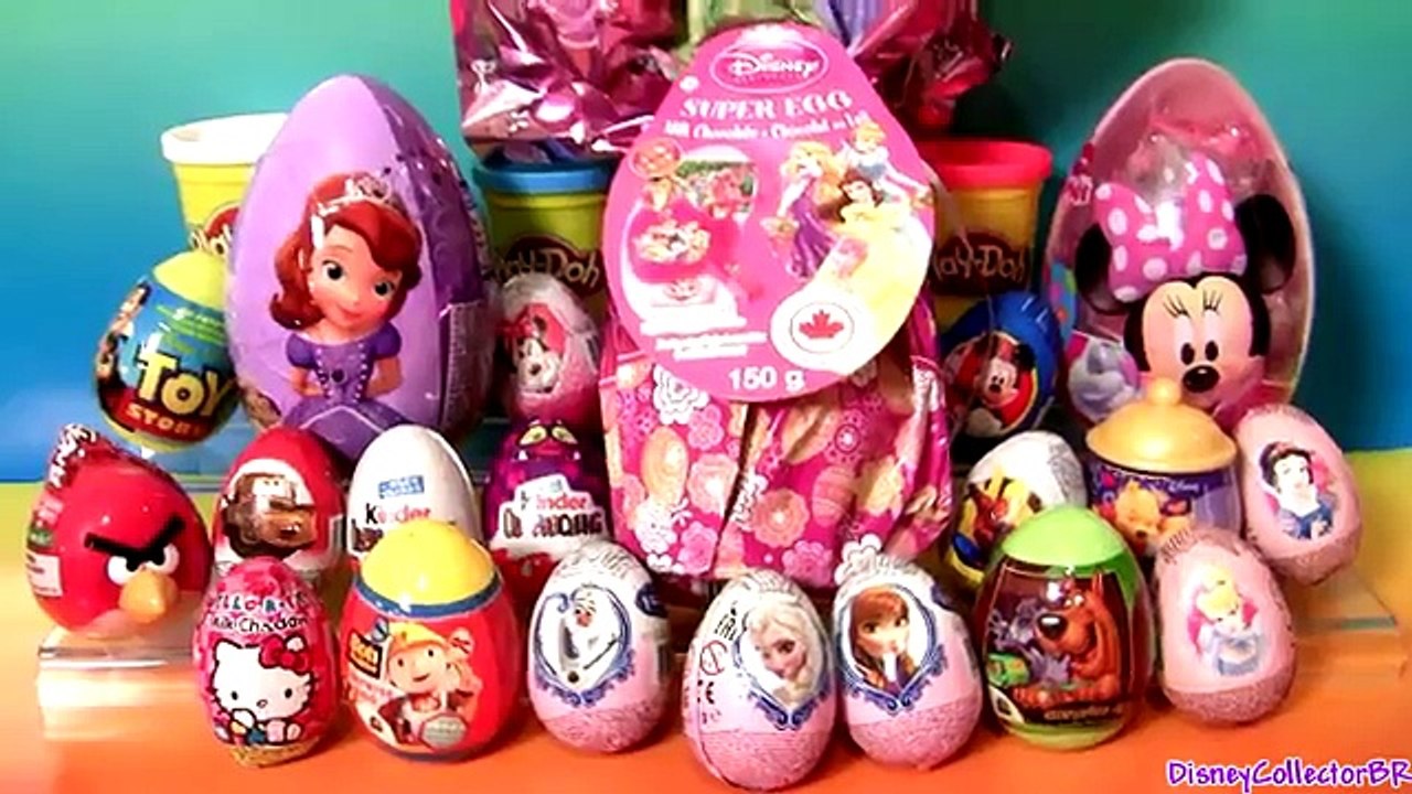 Giant Princess Kinder Surprise Eggs Disney Frozen Elsa Anna