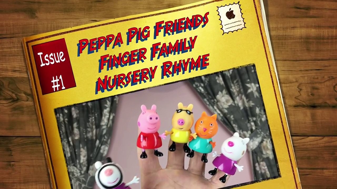 Peppa Pig Friends Finger Family Nursery Rhyme Suzy Sheep Peppa Pig Candy Cat Zoe Zebra Pedro Pony