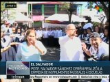 El Salvador: Sánchéz Cerén entrega instrumentos musicales en escuelas