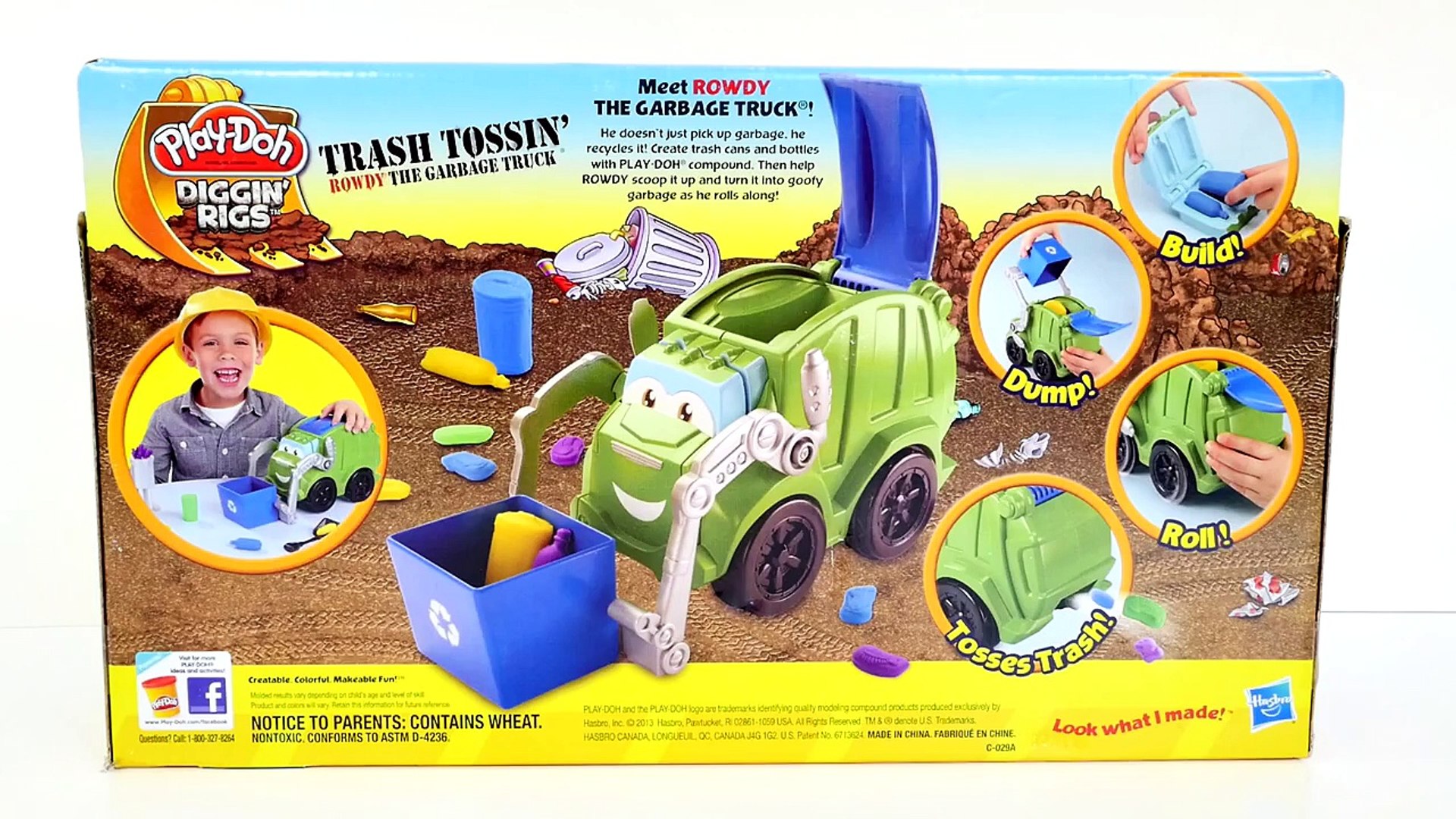 play doh trash truck