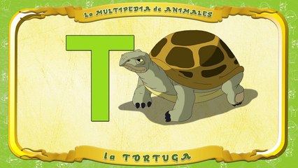 la Multipedia de animales. Letra T la Tortuga