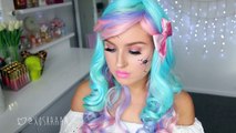 Cracked Broken Doll Tutorial ♡ Pretty & Easy Halloween Makeup!