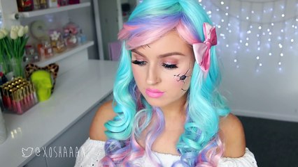 Cracked Broken Doll Tutorial ♡ Pretty & Easy Halloween Makeup!