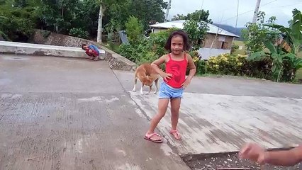 Cutest Little Filipino Girl showing me what she did in her Beauty Pageant.