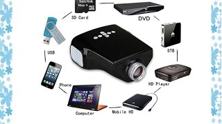 Excelvan E03 - Mini proyector LCD LED proyector Home Cinema (resolución 320*240 HD 1080P  50