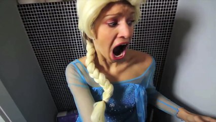 FROZEN ELSA SPIDER PRANK ON TOILET WITH SPIDERMAN - Funny Superhero Movie In Real Life
