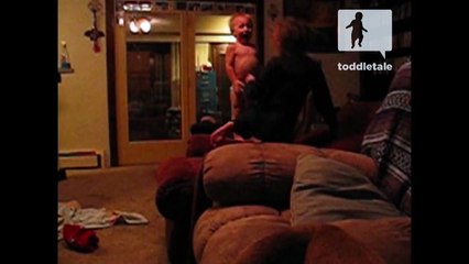 Little boy does front flip off chair - Active Toddlers - toddletale