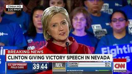 Hillary Clinton during Nevada Victory Speech -