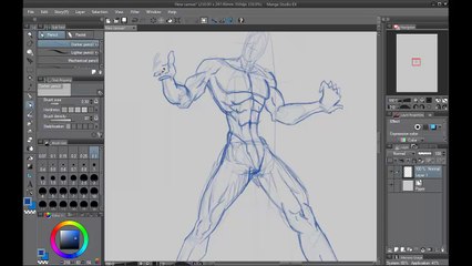 How to draw an anime buff male