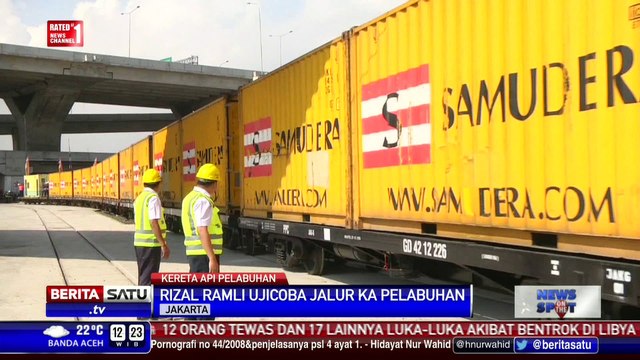 Kereta Pelabuhan Angkut 30 Kontainer dari Priok ke Cikarang