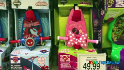 Disney Cars Lightning McQueen Scooter Shopping Trip with Ryan ToysReview