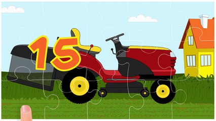 Мультфильм для детей про машинки - Пазл - Тракторы - Часть 1