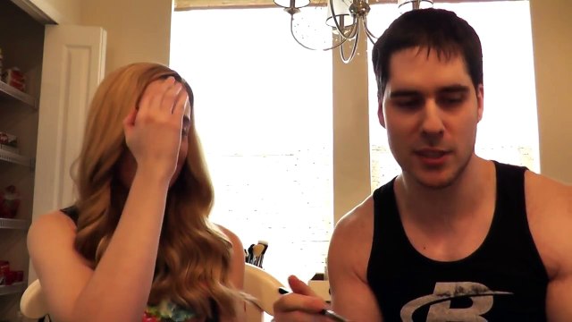 HUSBAND DOES MY MAKE UP CHALLENGE!