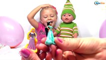 ✔ Кукла Беби Борн. Ярослава лопает шары с сюрпризом. Игрушки для детей / Baby Born and Yaroslava ✔