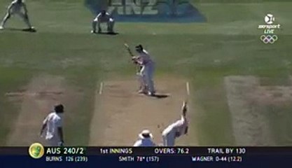 Steve Smith felled by Neil Wagner bouncer