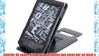 DURAGADGET Funda Y Cubierta Negra De Piel Auténtica Con Soporte Para El Kindle De Amazon Wi-Fi