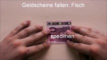 Geldscheine falten Fisch - Geldgeschenke basteln - Geld falten Ideen