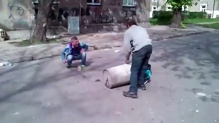 Polish Guys Invent Insane Trashcan Cannon