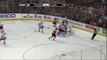 Henrik Lundqvist bats away goal. NY Rangers vs Philadelphia Flyers 4312 NHL Hockey