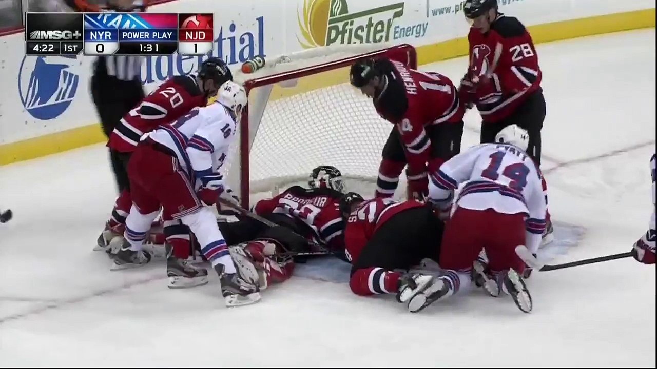 Martin Brodeur robs Marc Staal Feb 5 2013 NY Rangers vs NJ Devils NHL Hockey