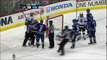 Roberto Loungo robs Dustin Brown. Los Angeles Kings vs Vancouver Canucks 41112 NHL Hockey