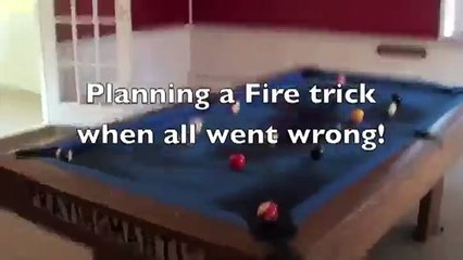 Pool Table Fire Trick Goes Very Wrong