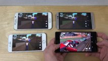GTA San Andreas Samsung Galaxy S6 vs. iPhone 6 vs. HTC One M9 vs. Sony Xperia Z3 Gameplay!