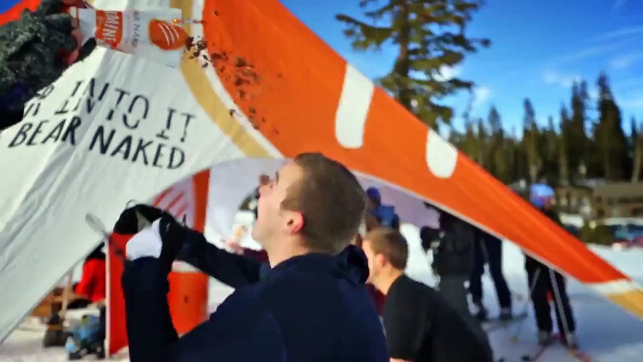 Playing Human sized Snow Bowling seems awesome