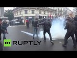 France: Anarchists defy state of emergency in Nantes with protest and paint-bombs