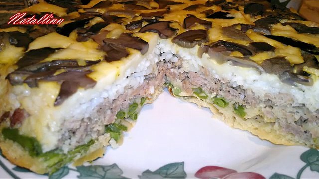 Пирог с мясом. Пирог с мясом и грибами Перевертыш.