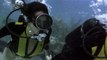 The evil female scuba diver - Shark attack - James Bond - Never say never again