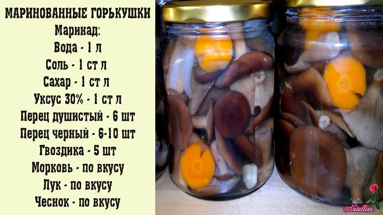 Маринованные грибы горькушки. Рецепт моего мужа