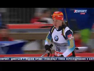 БИАТЛОН Бронза Вали Семеренко (спринт) Анси 2013