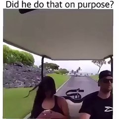 Girl Falls Out Of Golf Cart While Texting  Funny Videos 2016