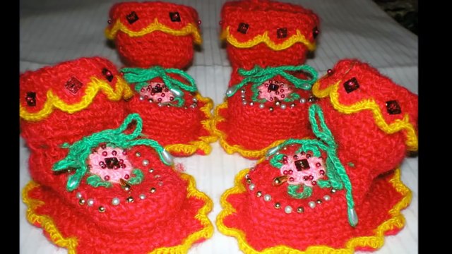 Детское вязание Пинетки вязаные крючком и спицами