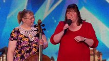 Cello and singing duo Vision want to make you smile! | Audition Week 1 | Britain's Got Talent 2015