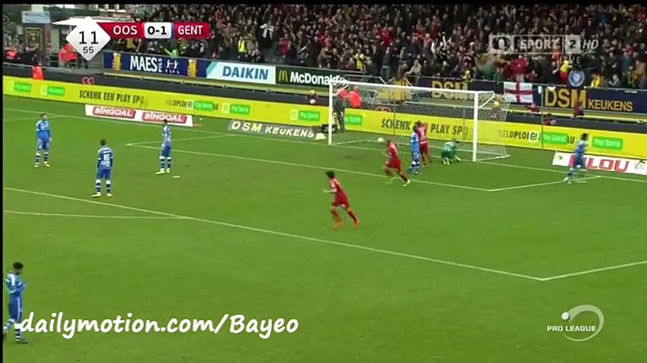 Michiel Jonckheere Goal HD - Oostende 0-1 Gent - 21-02-2016 Jupiler League