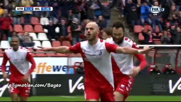Ruud Boymans Goal HD - Utrecht 1-0 Willem II - 21-02-2016