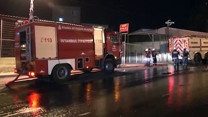 Şahintepe'de otobüsün yanması ve patlama anı kamerada