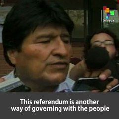 Evo Morales: This Referendum is Another way of Governing with the People