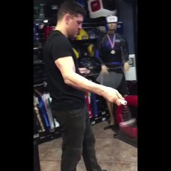 Nick Diaz Going Insane With The Nunchucks At The Mall