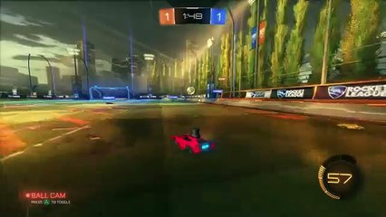 Rocket league Combo shot pass to barrel roll goal